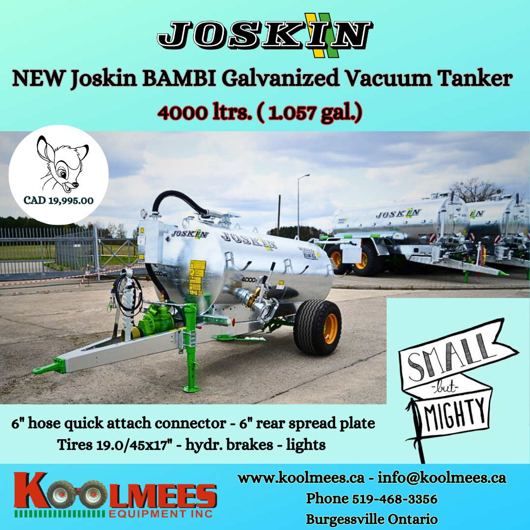 NEW Joskin BAMBI Galvanized Vacuum Tanker 1